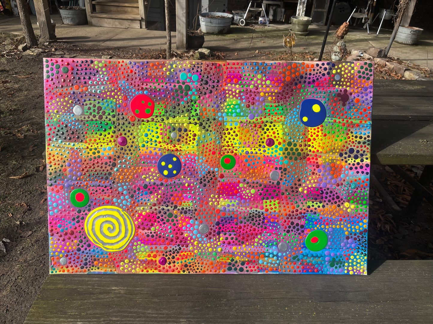 ABSTRACT DOT PAINTING #0090