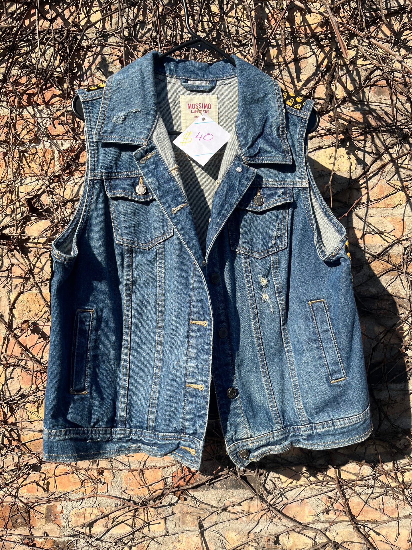 SKULLS SKULLS SKULLS DENIM VEST