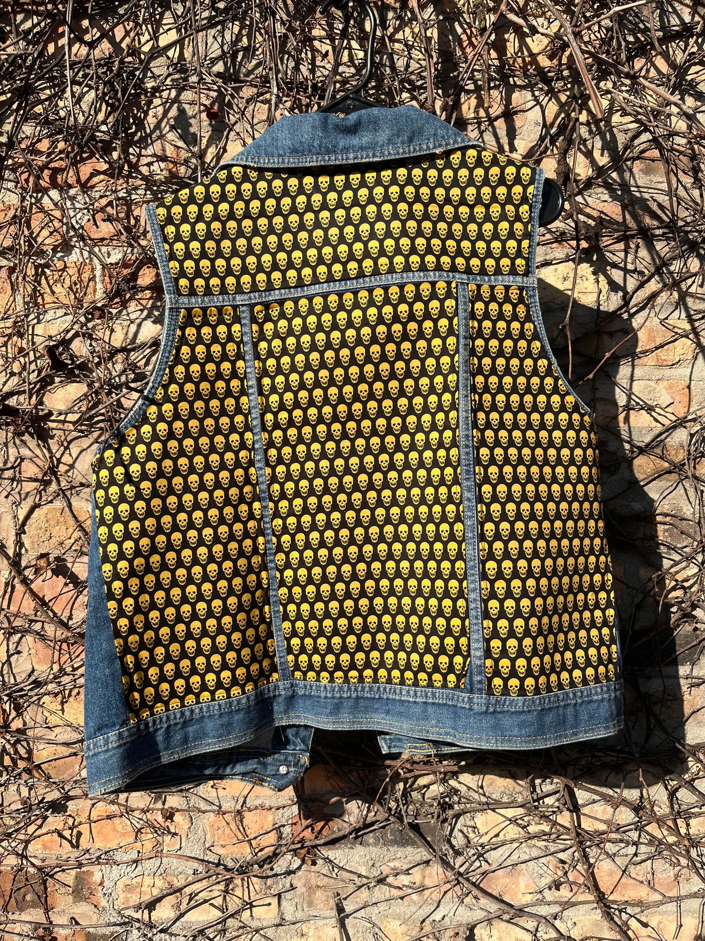 SKULLS SKULLS SKULLS DENIM VEST