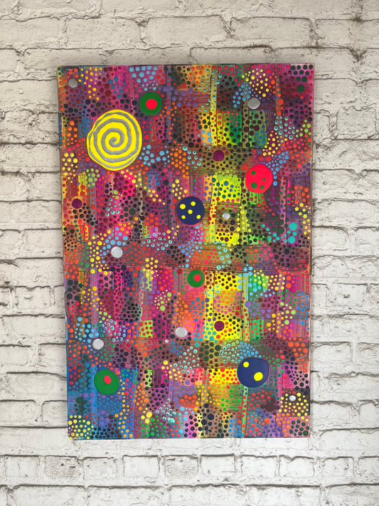 ABSTRACT DOT PAINTING #0090