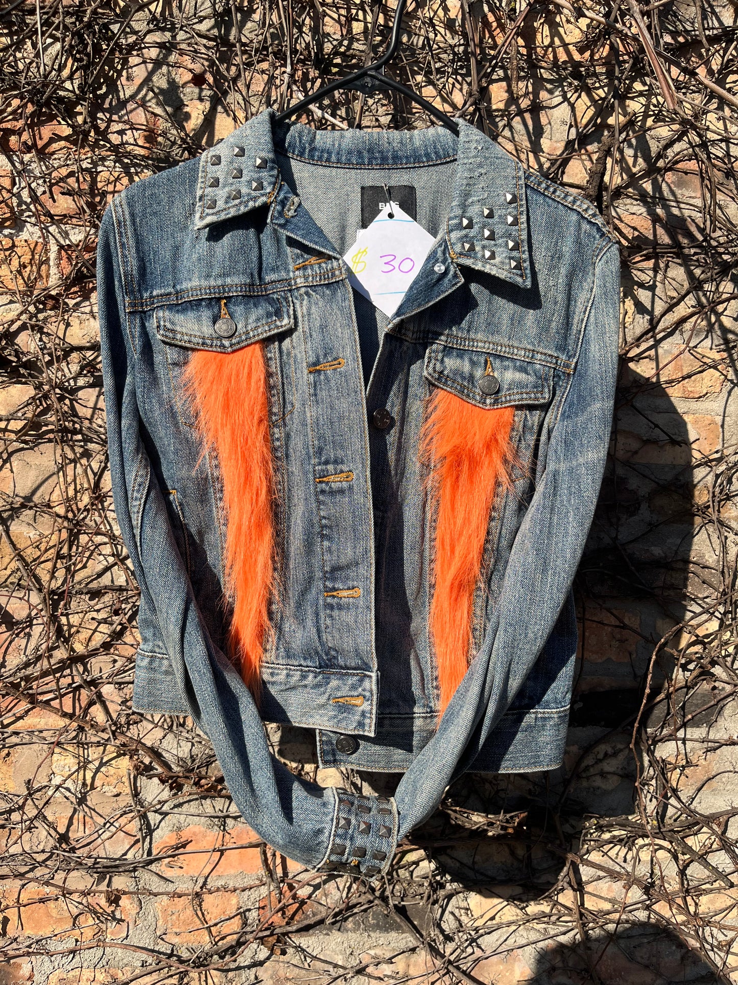 FUR IN THE FRONT, FLASH IN THE BACK DENIM JACKET